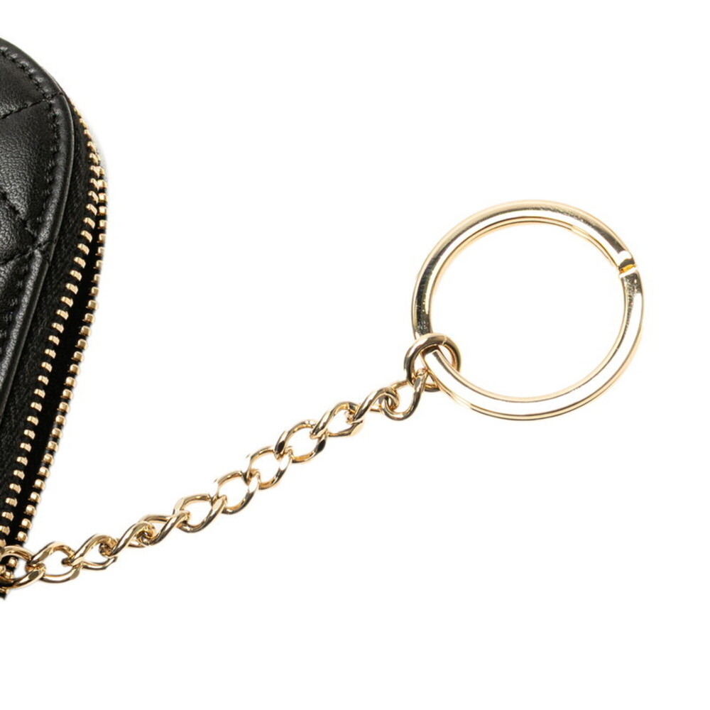 CHANEL Authentic Black Lambskin Leather Logo Wallet - Picture 11 of 13